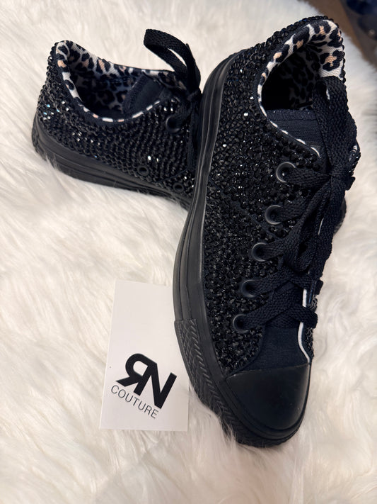MADE TO ORDER | Bedazzled Low Top Trainers Converse