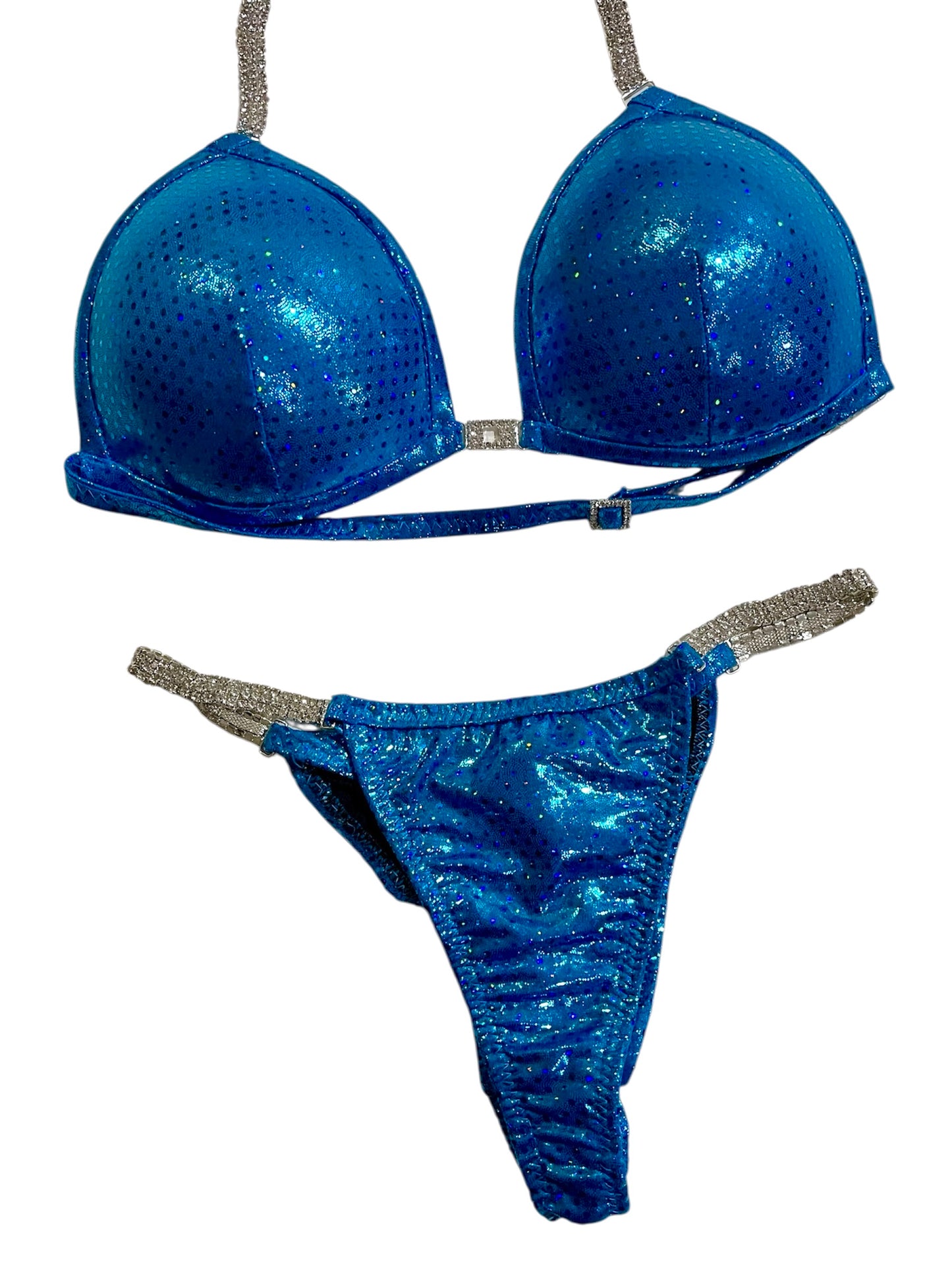 Essential glam | Sequined Turquoise Competition Bikini