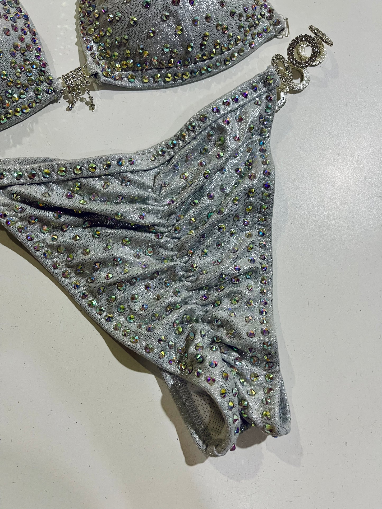 GleamRush Silver Competition Bikini
