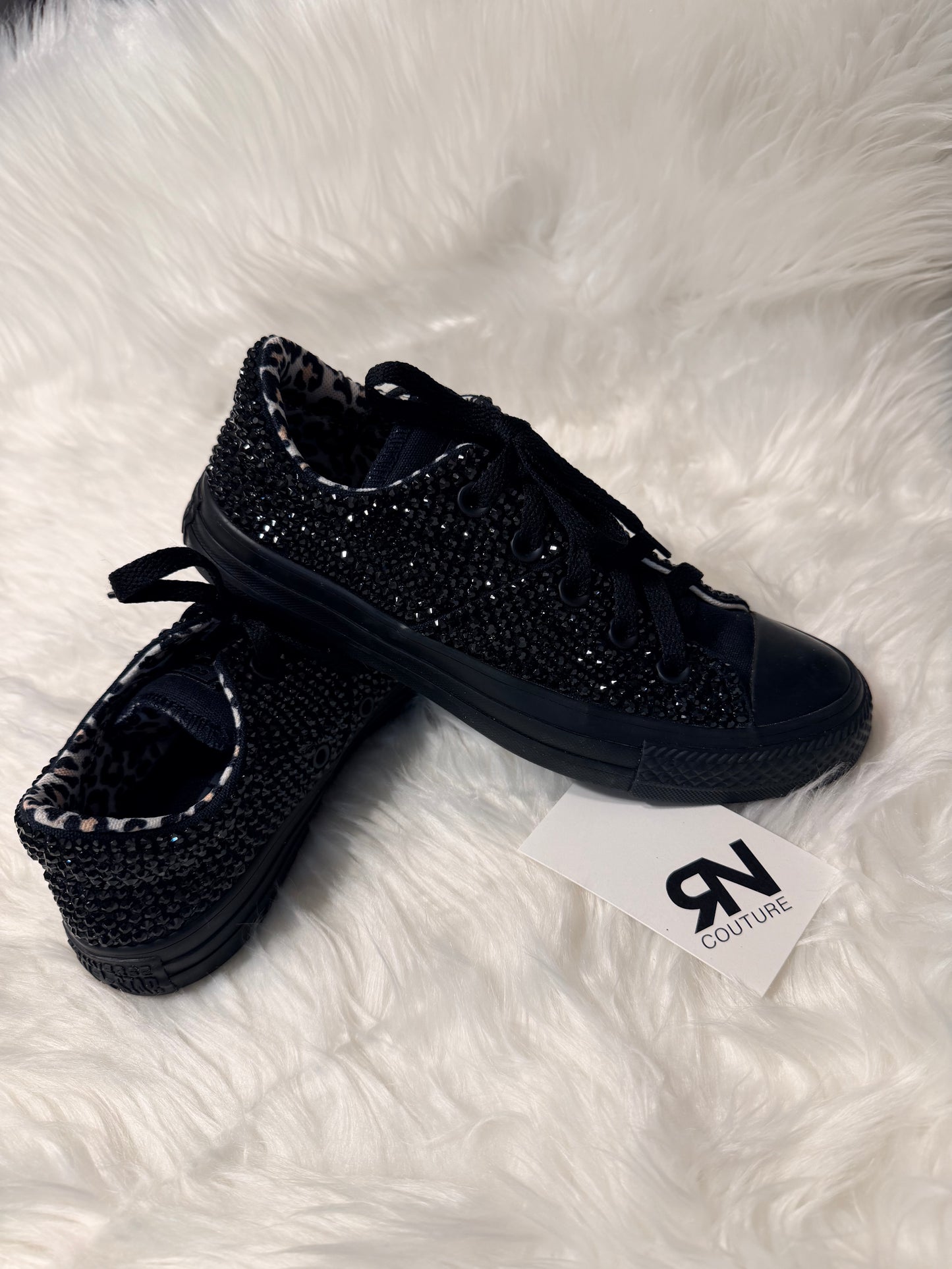 MADE TO ORDER | Bedazzled Low Top Trainers Converse