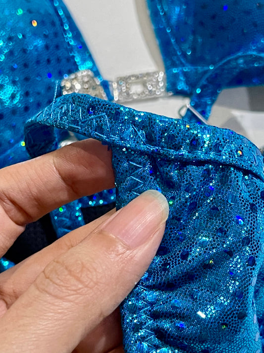 Essential glam | Sequined Turquoise Competition Bikini