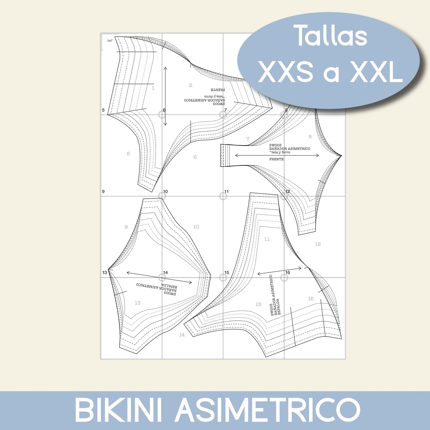 SW003 BIKINI ASIMETRICO