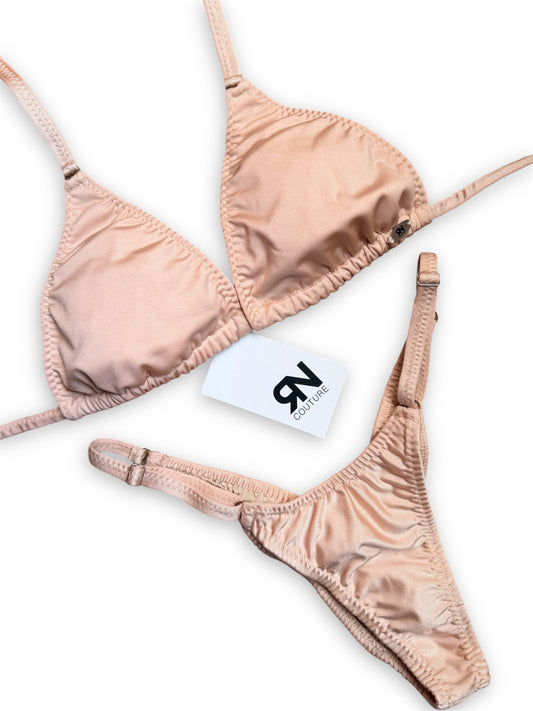 Custom Pre-order Bikini Material| Crystal AB Dots Baby Pink