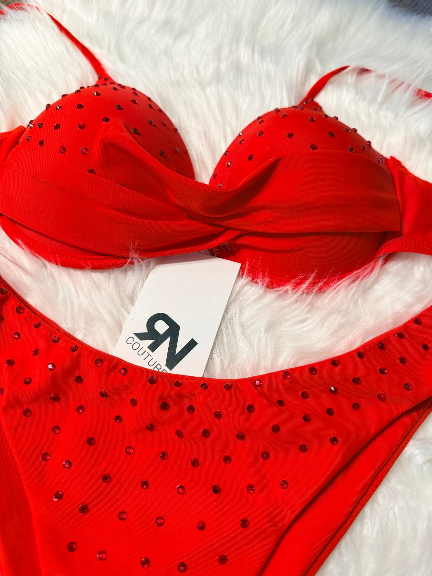 Crystal Swimsuit Set | Ruby Red