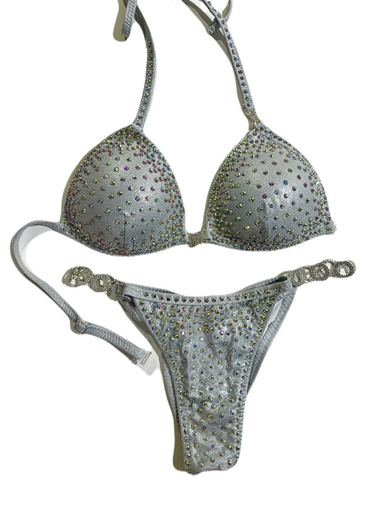 GleamRush Silver Competition Bikini