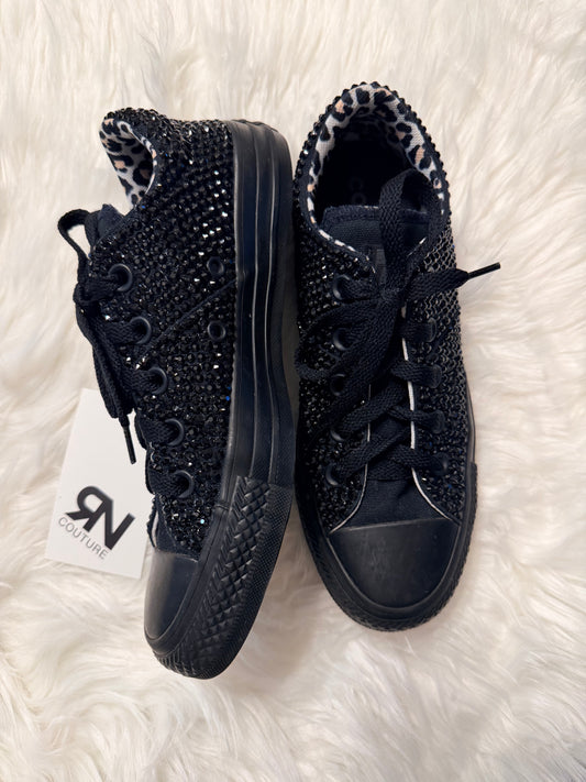 MADE TO ORDER | Bedazzled Low Top Trainers Converse