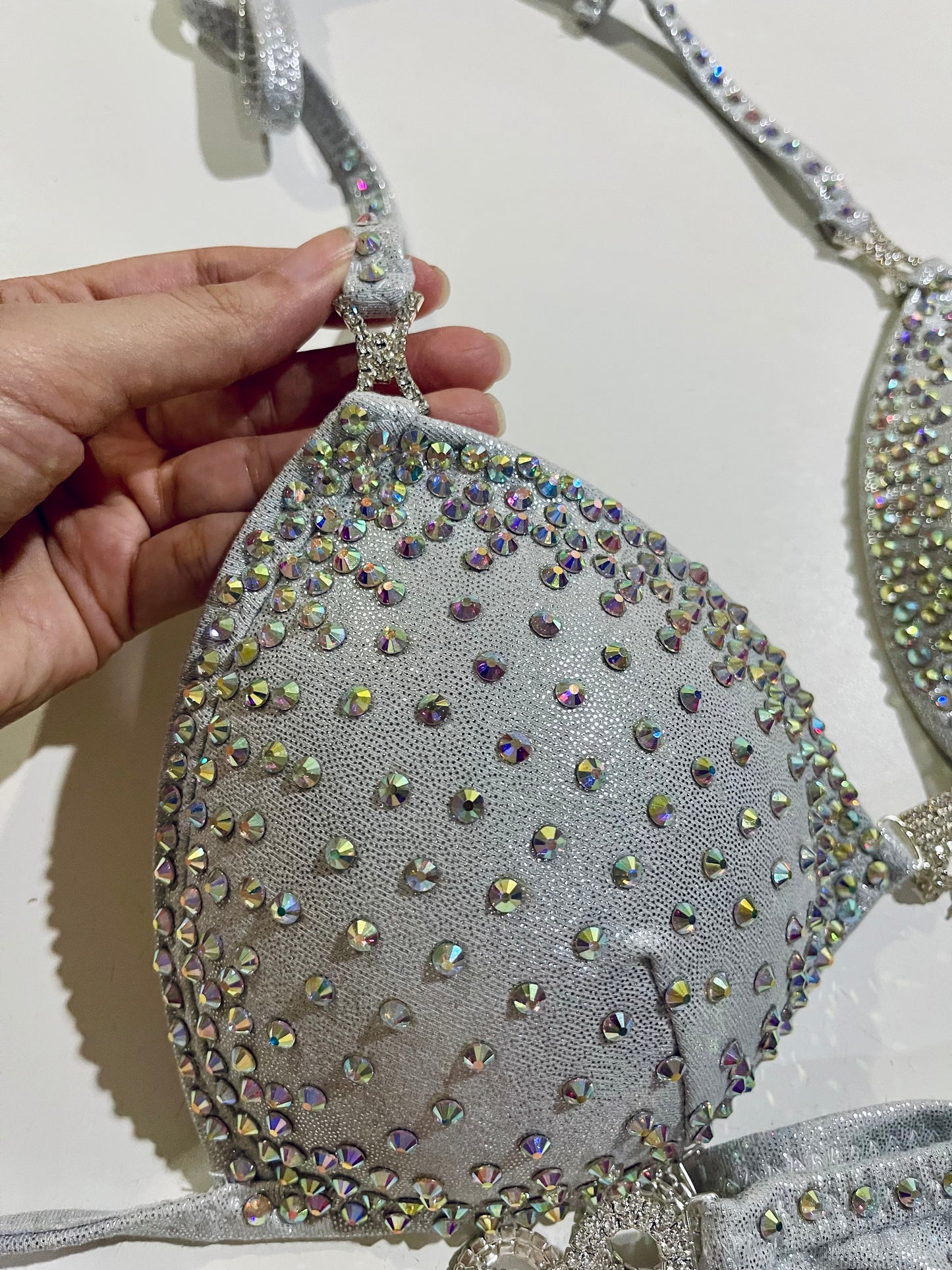 GleamRush Silver Competition Bikini