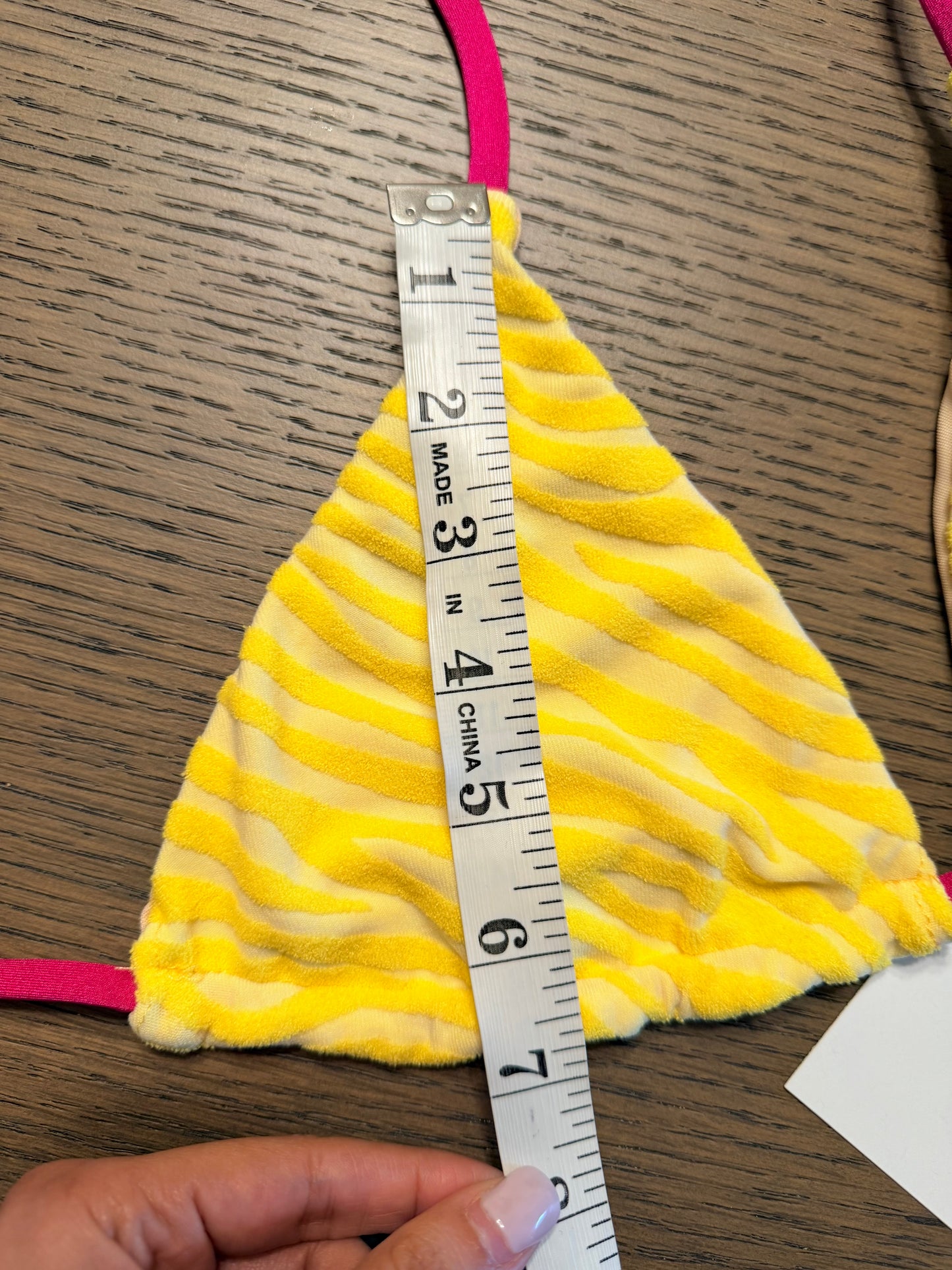 Lemon Zebra Cotton 2 pieces Bikini swimsuit | Top S & Bottom XS