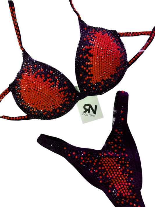 Aura Neon Orange Competition Bikini