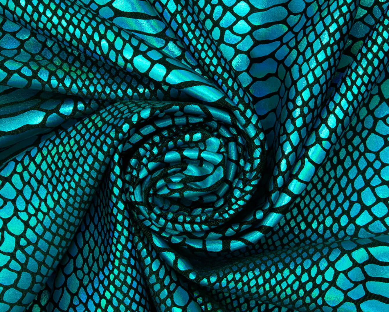 Custom Pre-order Bikini | Black Turquoise Snake Print