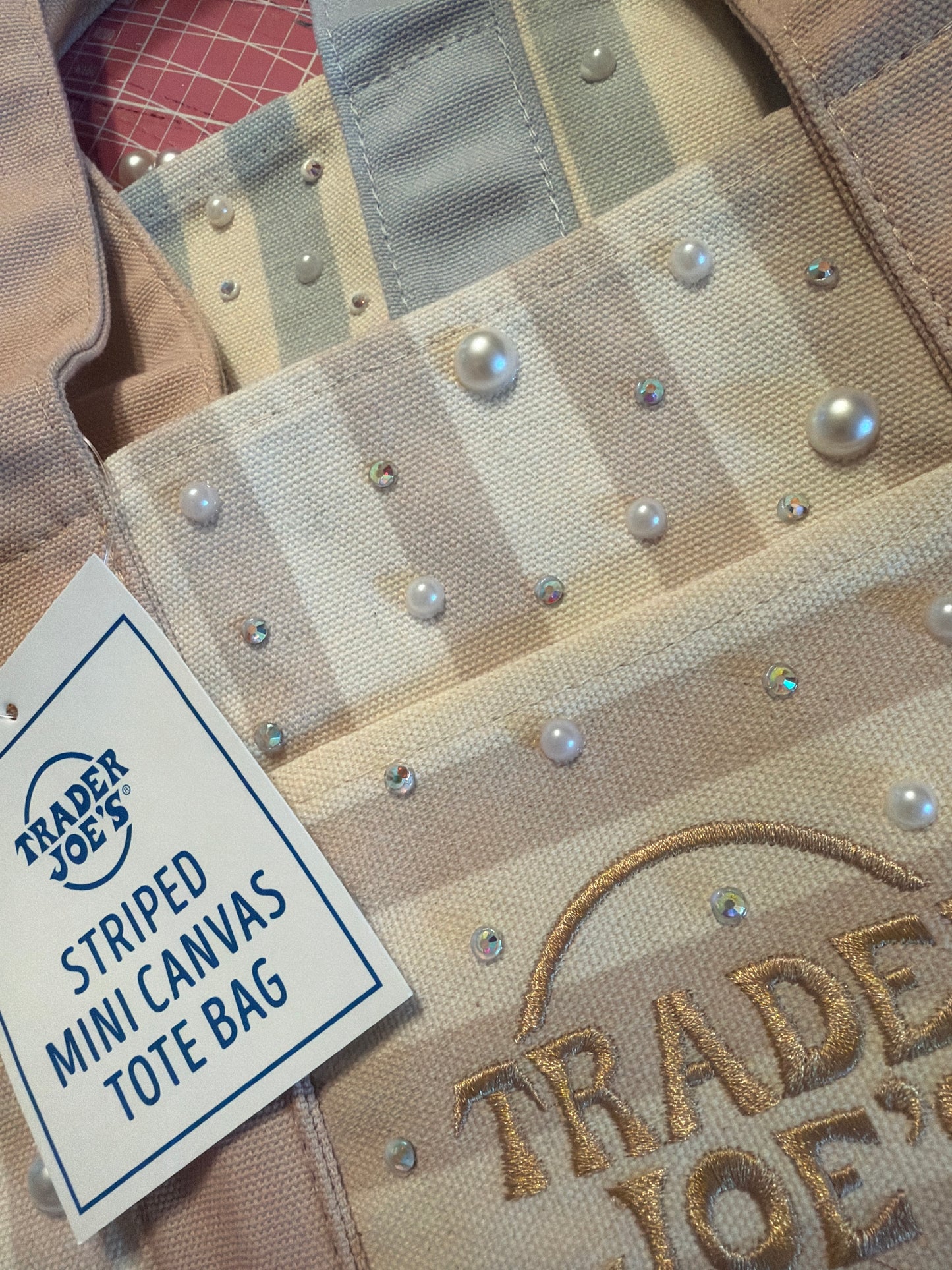 Bling Trader Joes Mini Tote