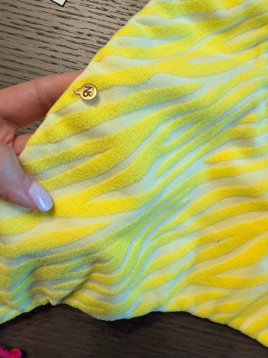 Lemon Zebra Cotton 2 pieces swimsuits | Top L & Bottom M