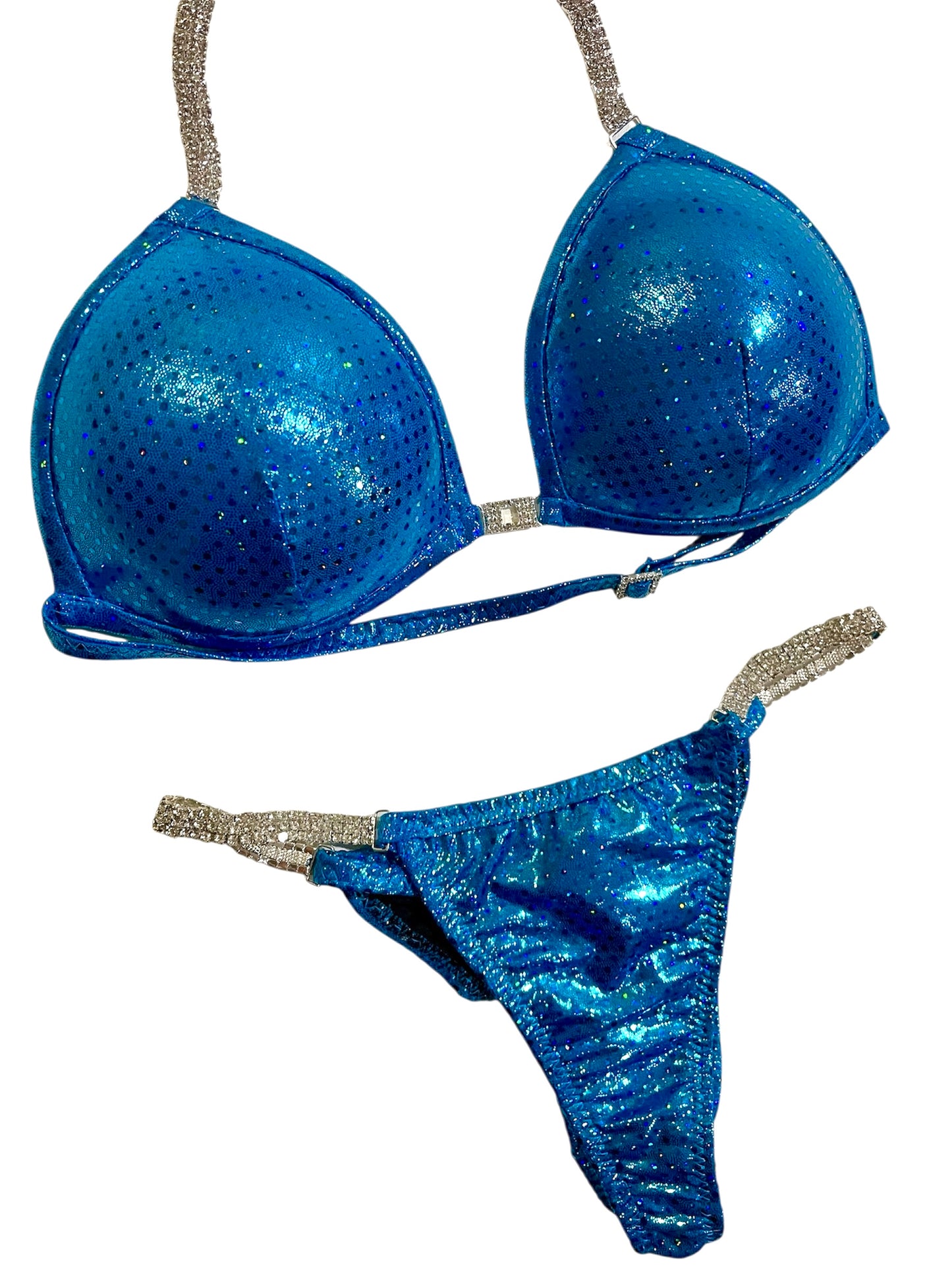Essential glam | Sequined Turquoise Competition Bikini