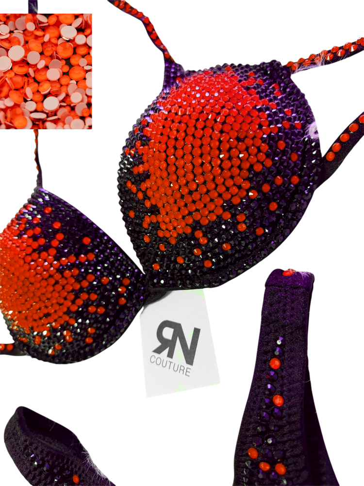 Aura Neon Orange Competition Bikini
