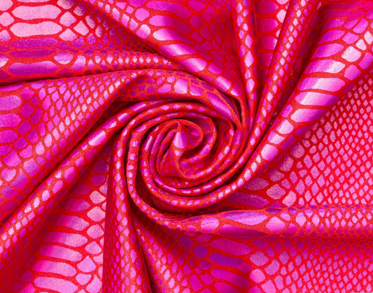 Custom Pre-order Bikini | Fucshia & Red Snake Print