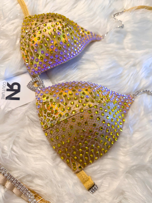 Python yellow Competition Bikini Fitness