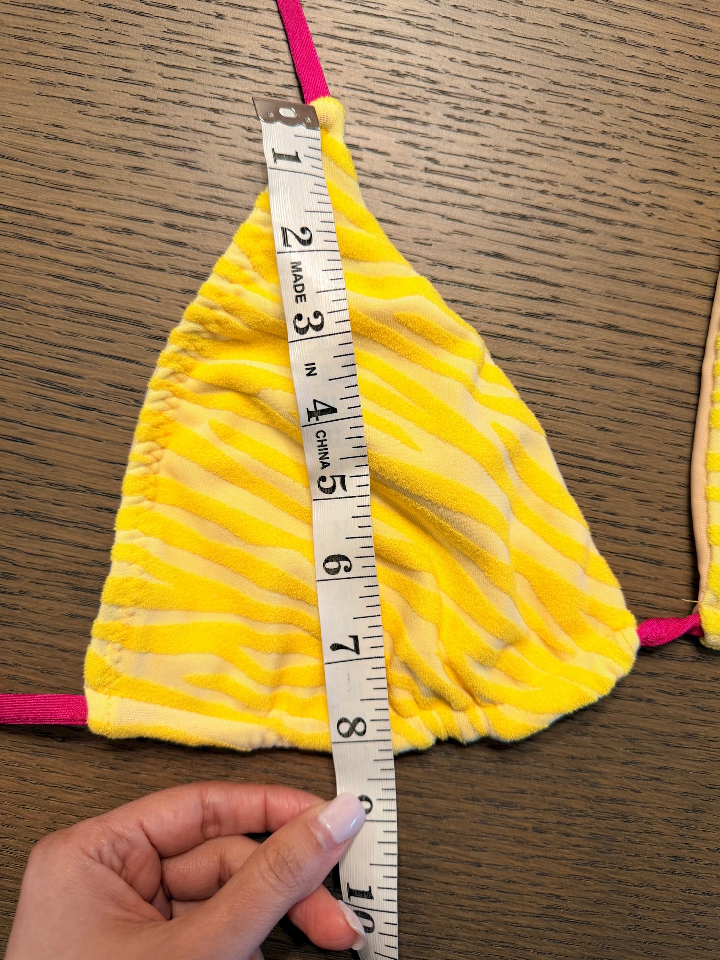 Lemon Zebra Cotton 2 pieces swimsuits | Top L & Bottom M