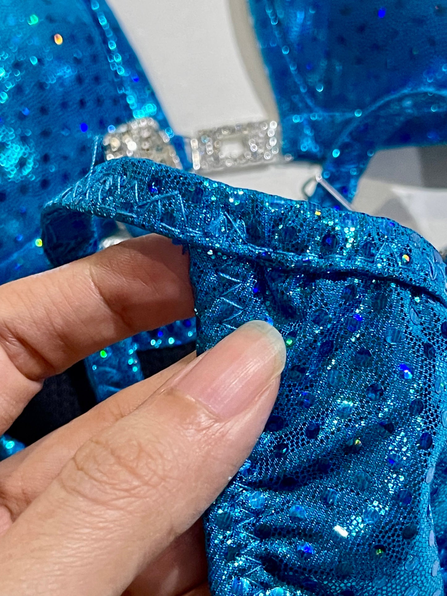 Essential glam | Sequined Turquoise Competition Bikini