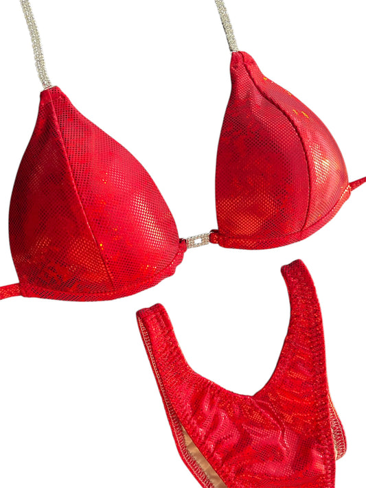 Custom Pre-order Bikini | Crystal Dots Red