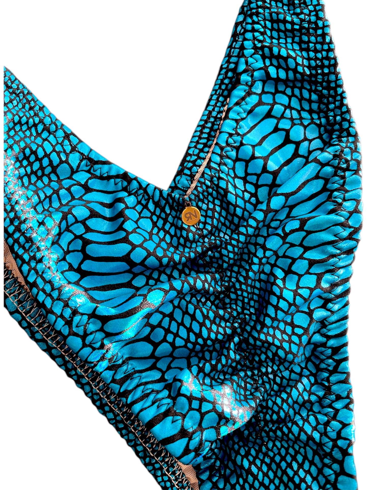 Turquoise Python Essential Glam | Competition Bikini Fitness