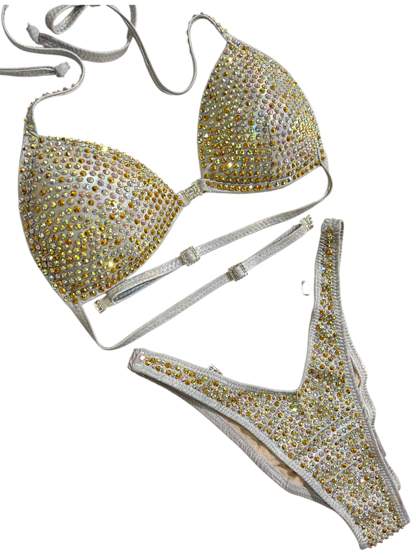 Gemflare Silver Holographic Competition Bikini