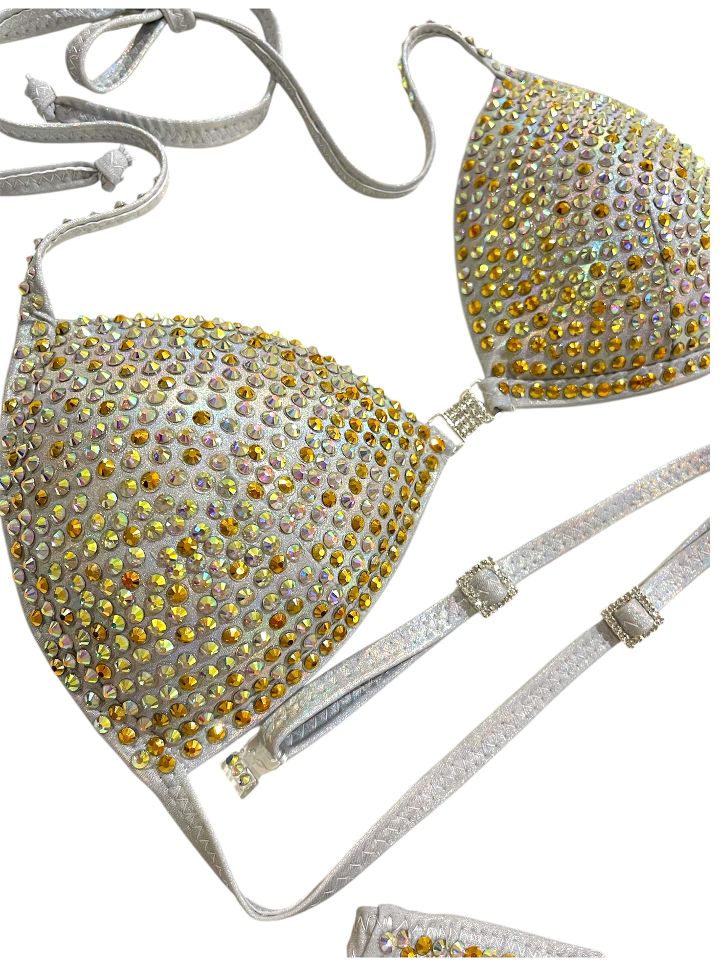 Gemflare Silver Holographic Competition Bikini