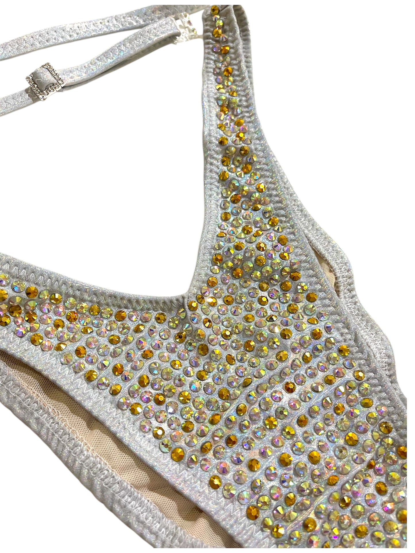 Gemflare Silver Holographic Competition Bikini