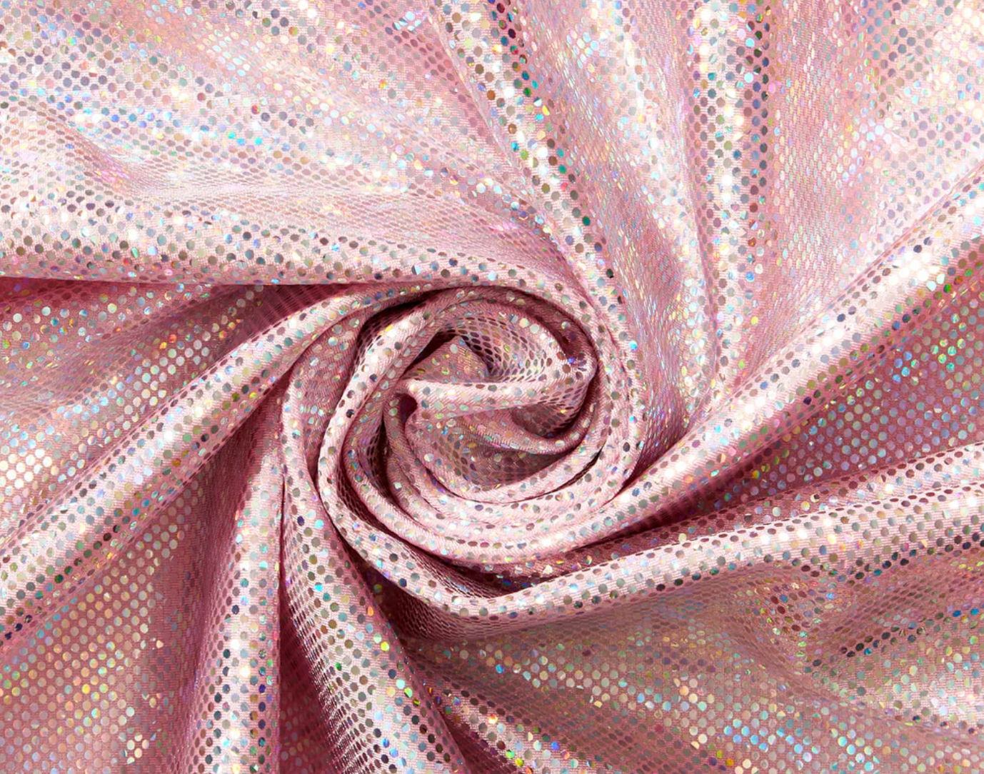 Custom Pre-order Bikini Material| Crystal AB Dots Baby Pink