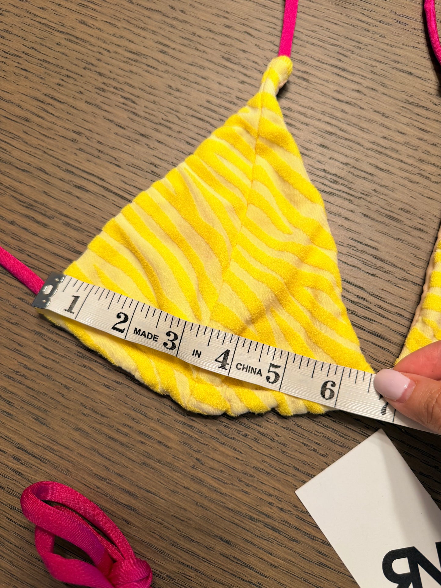 Lemon Zebra Cotton 2 pieces Bikini swimsuit | Top M & Bottom S