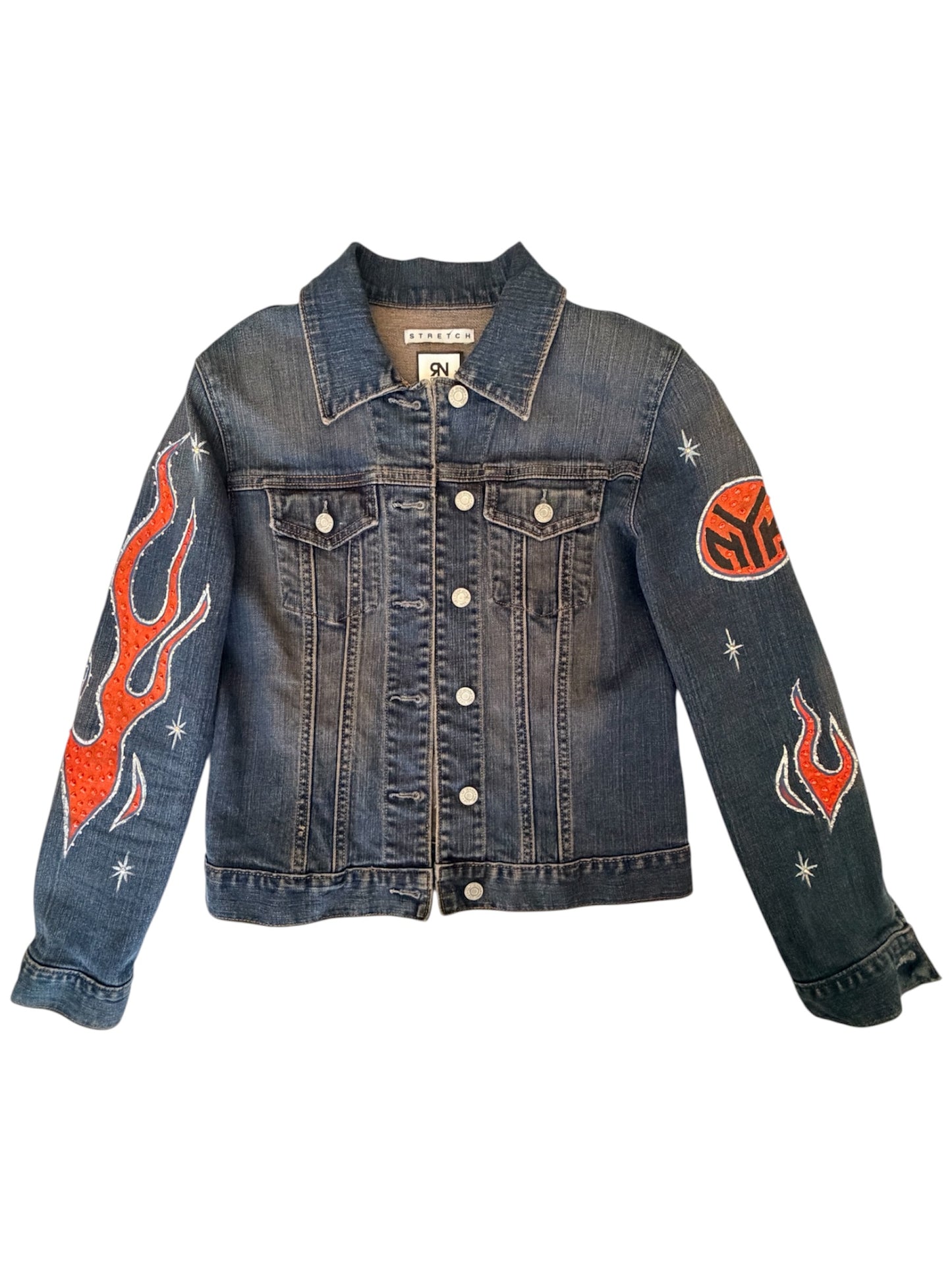 Hand painted Baseball Team Trucker Jacket