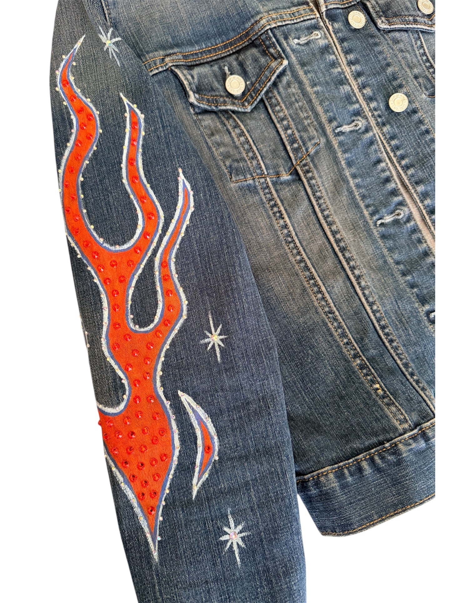 Hand painted Baseball Team Trucker Jacket