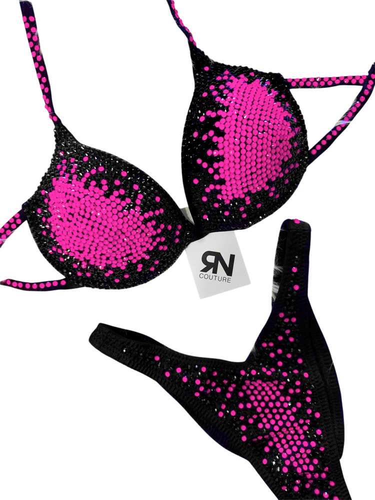 Aura Neon Rose Competition Bikini