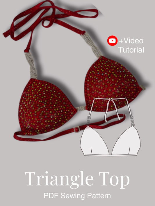 Top de Triangulo para Bikini de Competencia