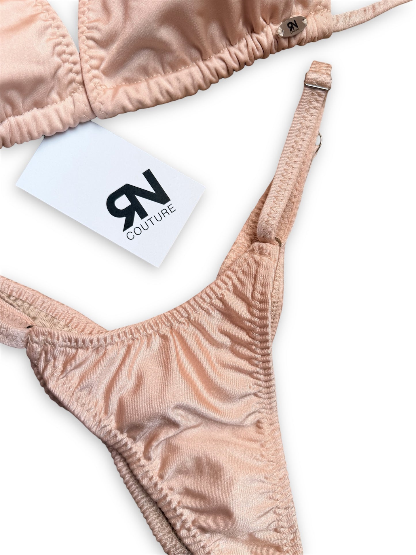 Light Rose Gold Posing suit | Adjustable Swimsuit Bikini Bottom