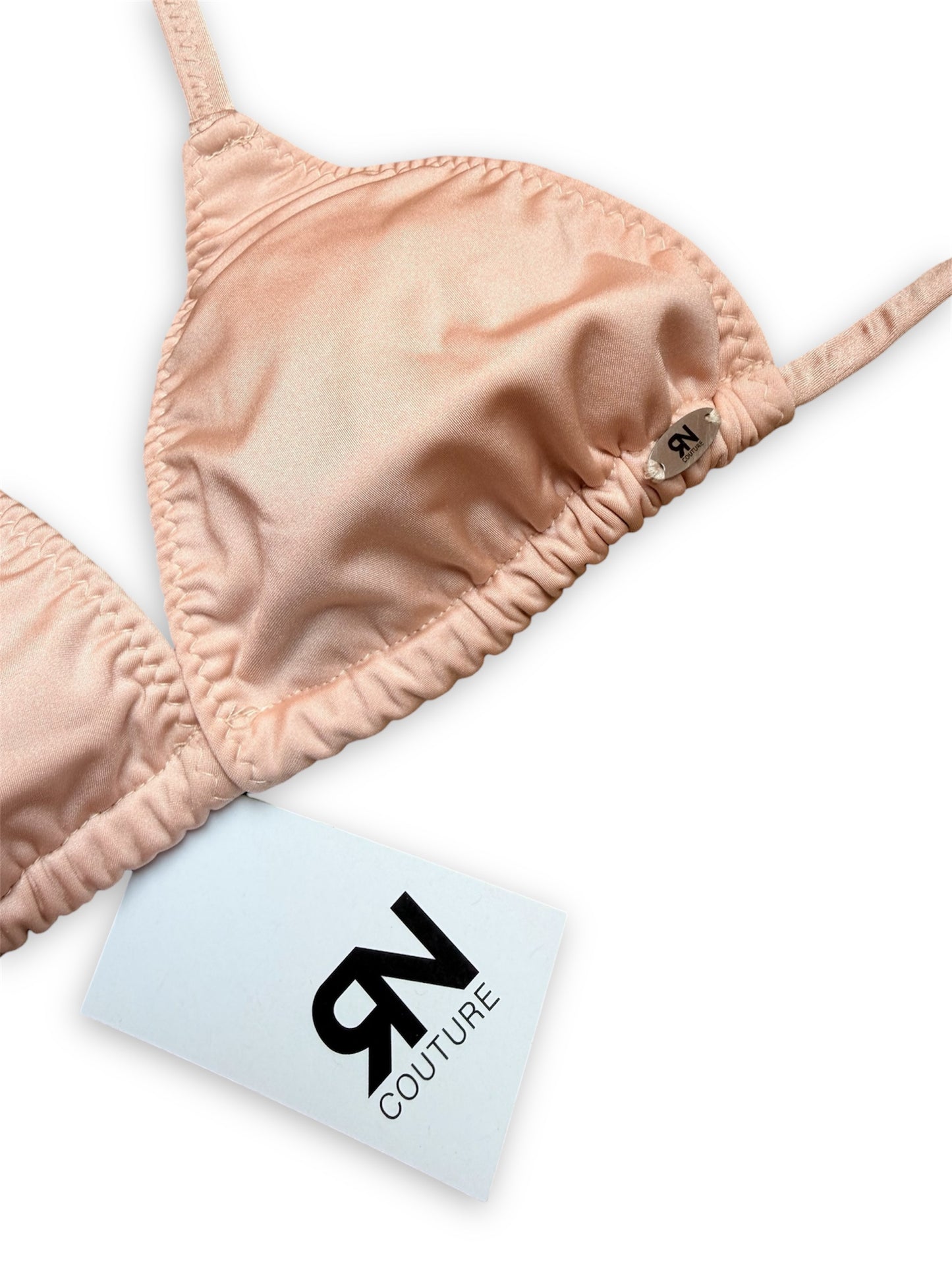 Light Rose Gold Posing suit | Swimsuit Triangle Top