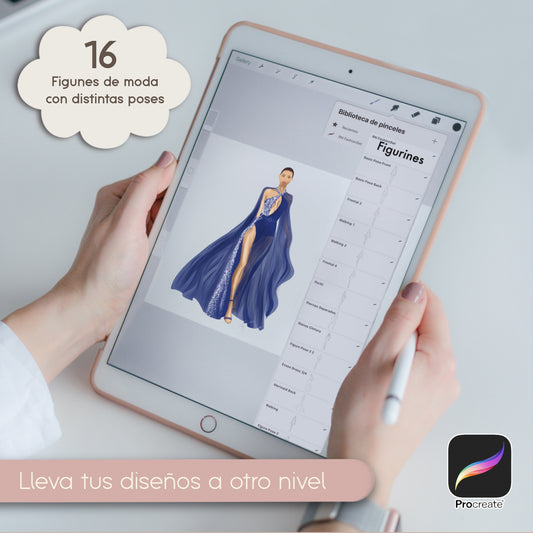 Pinceles Procreate para diseño moda