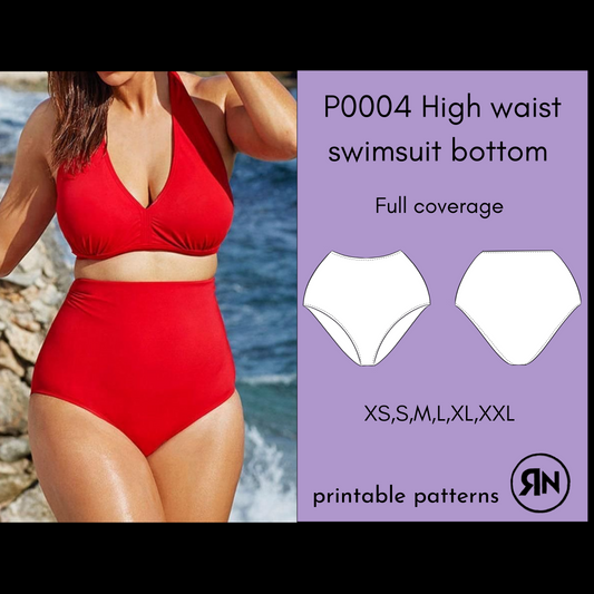 P0004 High waist bottom pattern